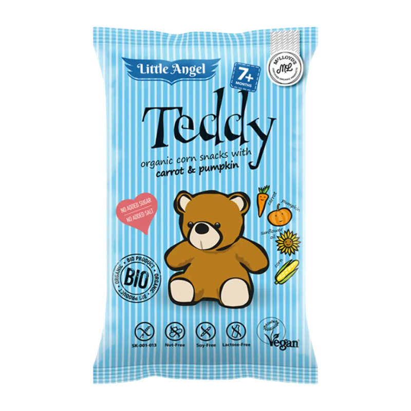 Little Angel Teddy BIO Křupky mrkev a dýně (4x15g)
