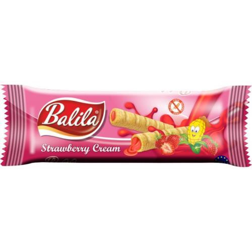 BALILA Kukuřičné trubičky jahoda 18 g