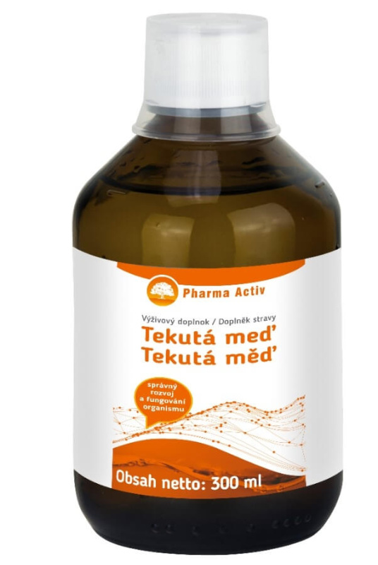 PHARMA ACTIV Tekutá měď + + vitamín C 300 ml