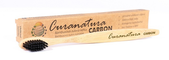 Curanatura Kartáček zubní bambusový CARBON