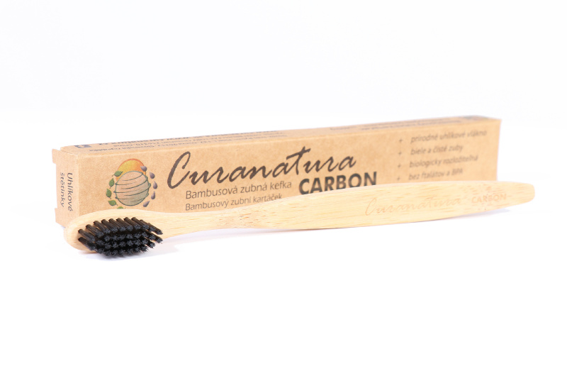 Curanatura Kartáček zubní bambusový CARBON