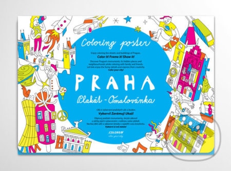 Praha - Plakát omalovánka