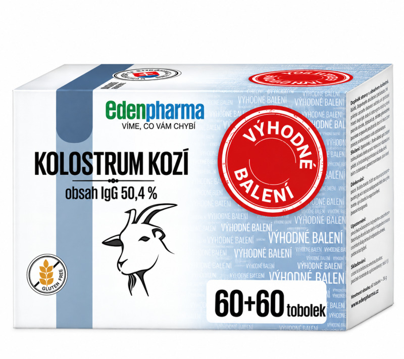 EDENPHARMA Kolostrum kozí 60+60 tobolek DUOPACK 120 kusů