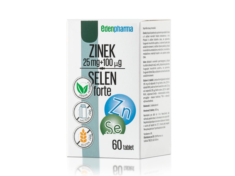 EDENPHARMA Zinek Selen forte 60 kapslí