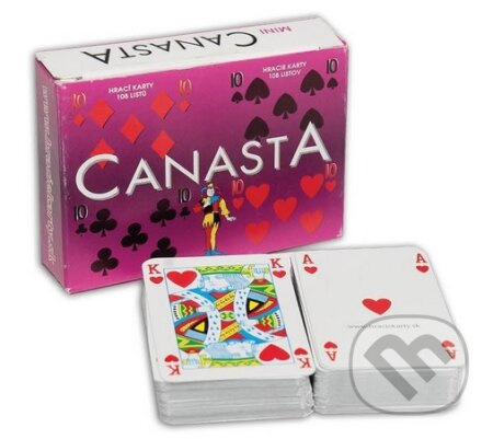 Canasta mini hracie karty 108 listorv / Canasta mini hrací karty 108 listů - hra z kategorie Karty, hlavolamy