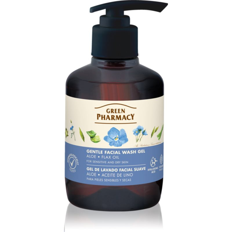 Green Pharmacy Aloe Wash Gel jemný čisticí gel pro citlivou pleť 270 ml
