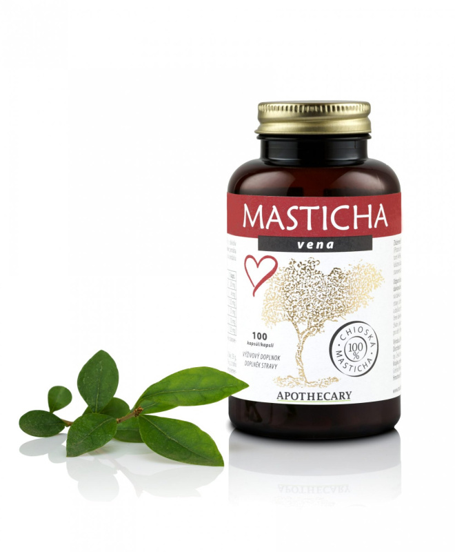 Masticha Terapia Masticha Vena při problémech s vysokým tlakem a cholesterolem, 100ks