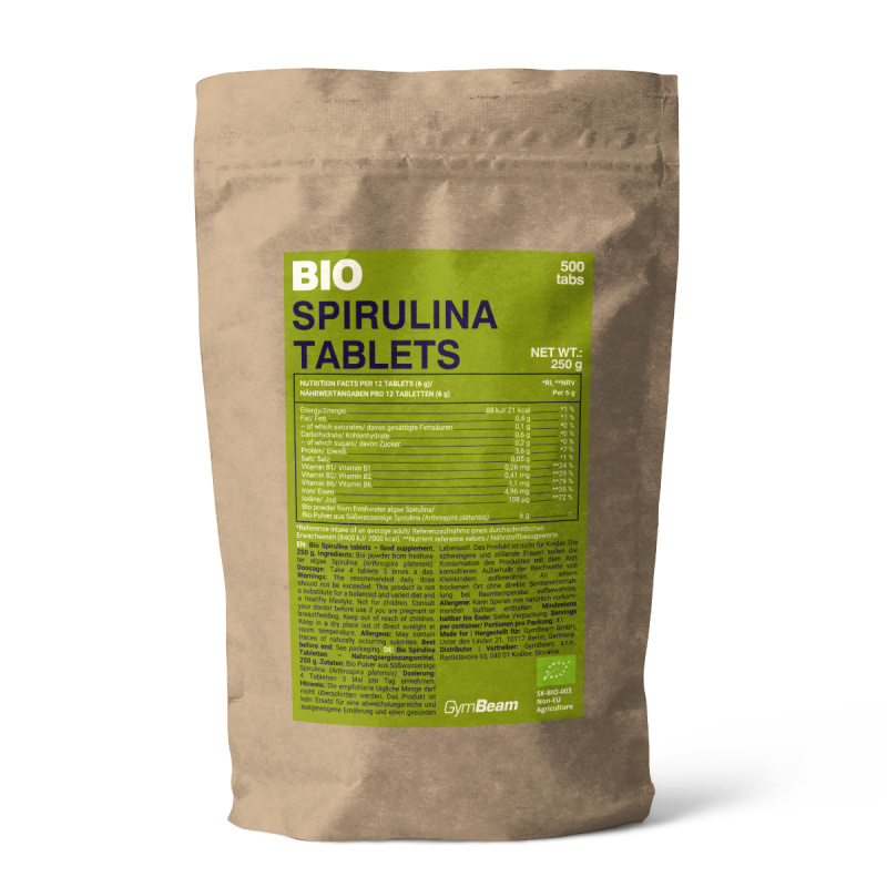 GymBeam BIO Spirulin, 500 tab.