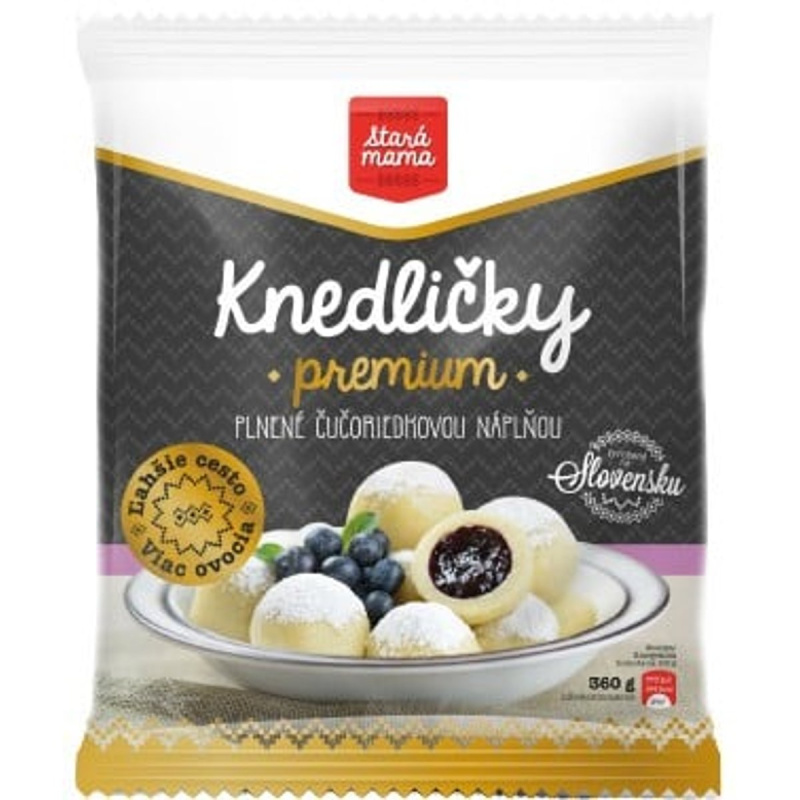 Stará mama Knedlíčky premium tvarohové plněné borůvkovou náplní
