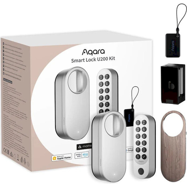 AQARA Smart Lock U200 Kit Revize 2025 AQARA-EL-D02DS-REV-1669 Stříbrná