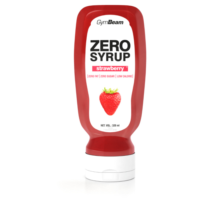 GymBeam Zero Syrup 320 ml - jahoda