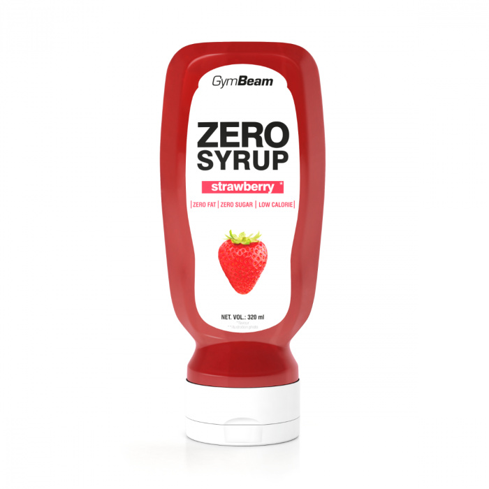 GymBeam Zero Syrup 320 ml - jahoda