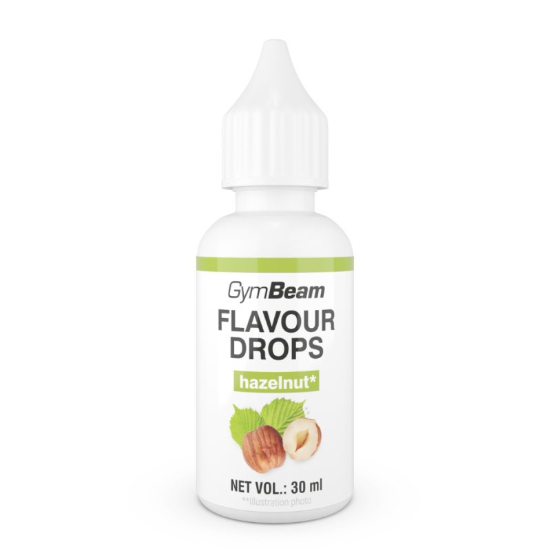 GymBeam Flavor Drops, 30 ml Příchuť: lískový ořech