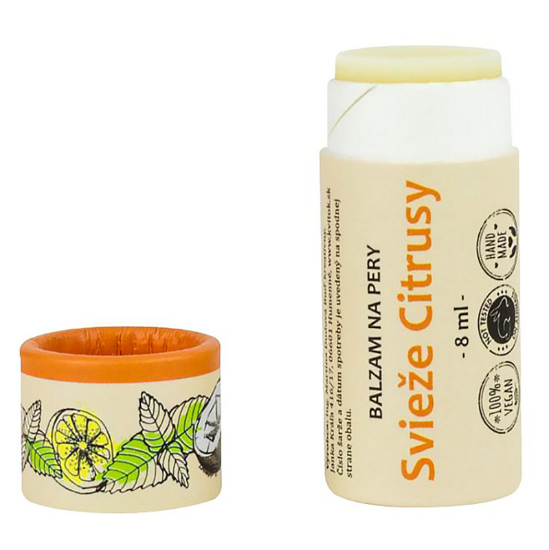Kvitok Balzám na rty Svěží citrusy, 8 ml