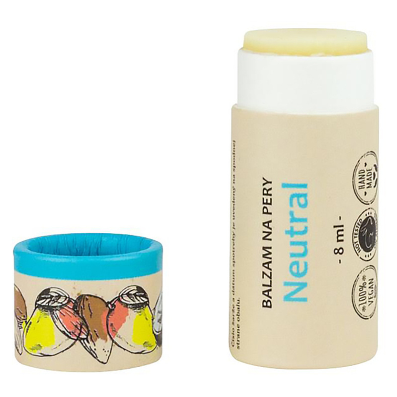 Kvitok Balzám na rty v papírové tubě Neutral, 8 ml