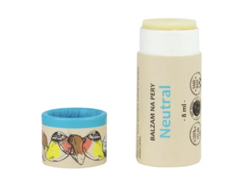 Kvitok Balzám na rty v papírové tubě Neutral, 8 ml