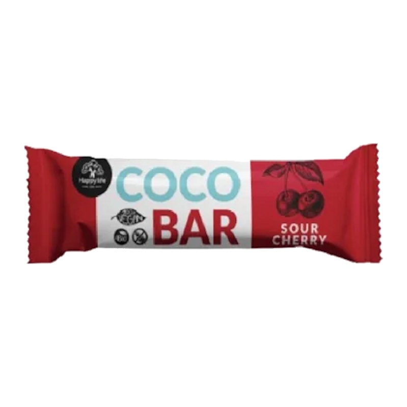 HAPPYLIFE Coco bar kokosová tyčinka s višněmi BIO 40 g