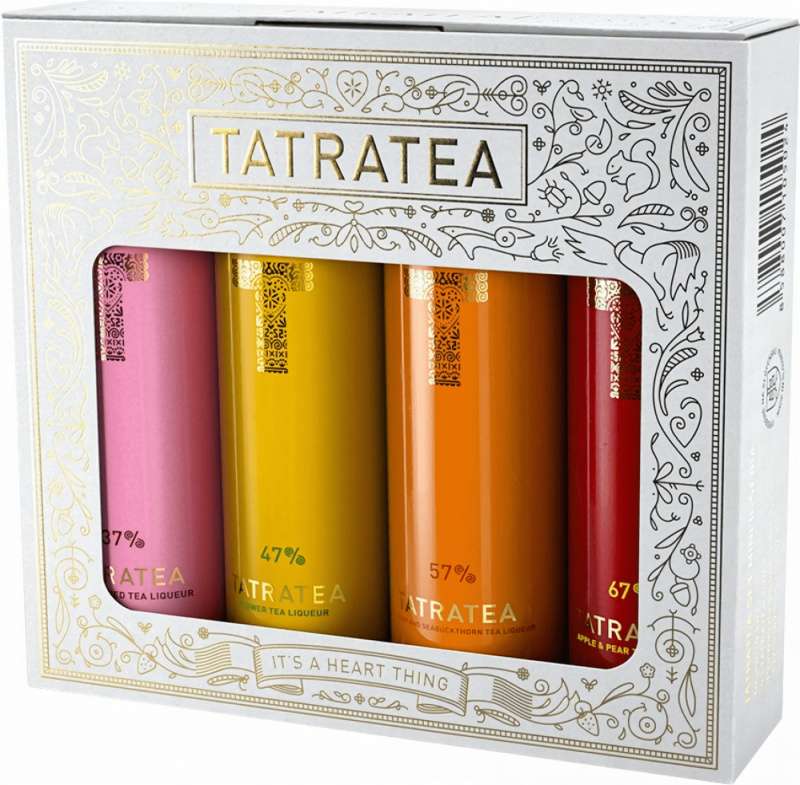 Tatratea Mini Set Bílý 4x0,04l 52% 0,16l (dárkové balení kazeta)