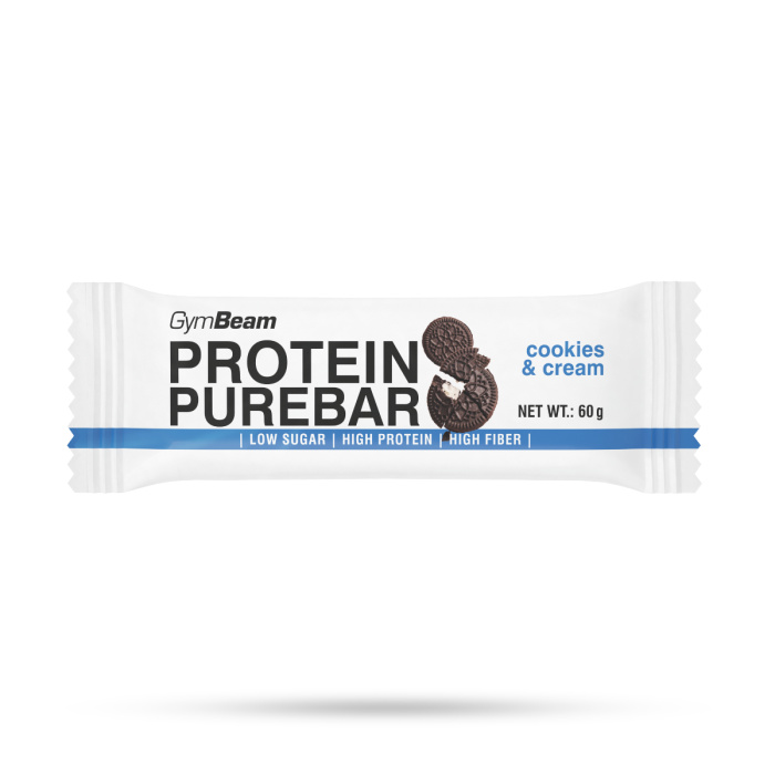 GymBeam Proteinová tyčinka PureBar, 60 g Příchuť: cookies & krém