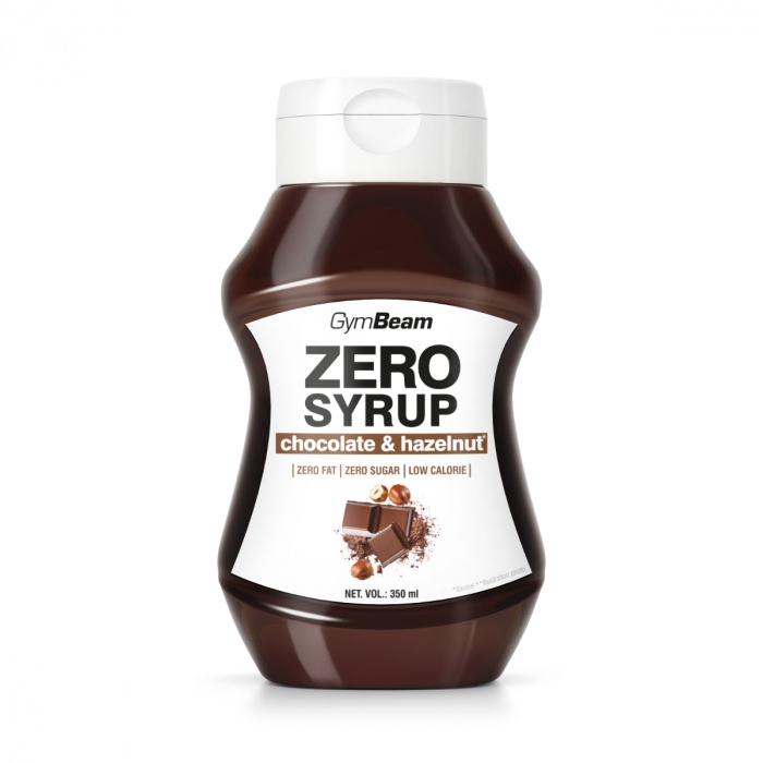 GymBeam Zero Syrup 350 ml - čokoláda/lískový oříšek