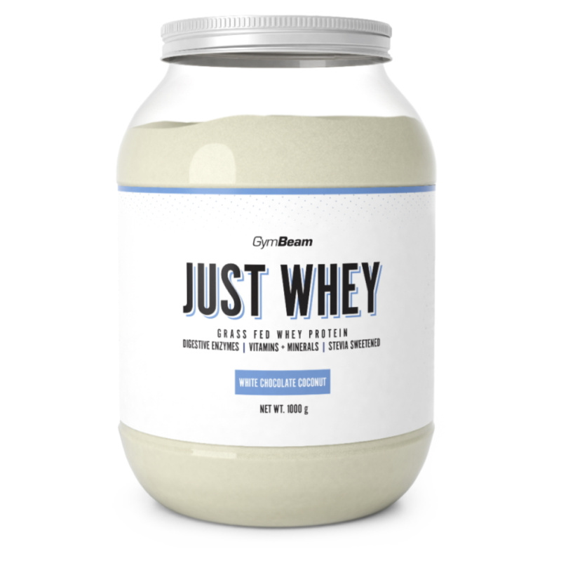 GymBeam Protein Just Whey 1000 g - bílá čokoláda/kokos