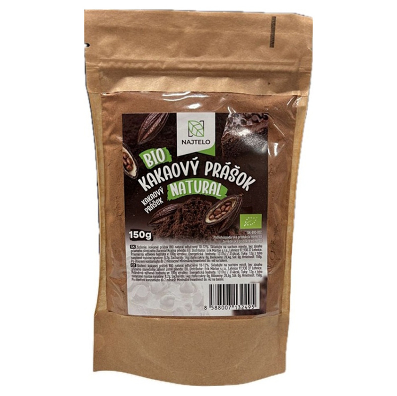 NAJTELO Kakaový prášek natural BIO 150 g