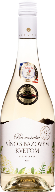 Miluron Bazovinka víno s bazovým kvetom 11,5% 0,75l