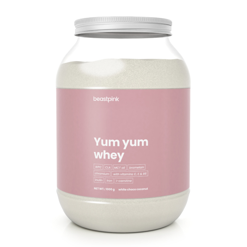 BeastPink Protein Yum Yum Whey 1000 g - bílá čokoláda/kokos