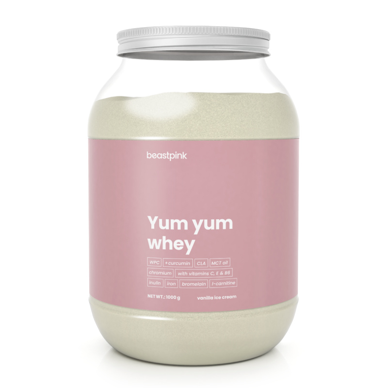 BeastPink Protein Yum Yum Whey 1000 g - vanilková zmrzlina