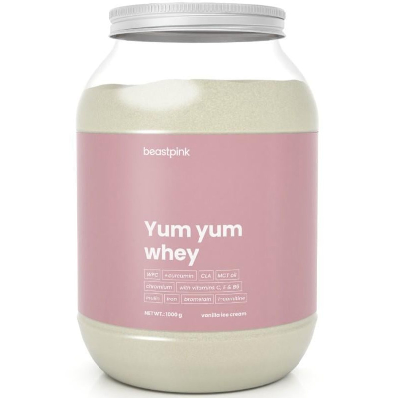 BeastPink Protein Yum Yum Whey 1000 g - vanilková zmrzlina