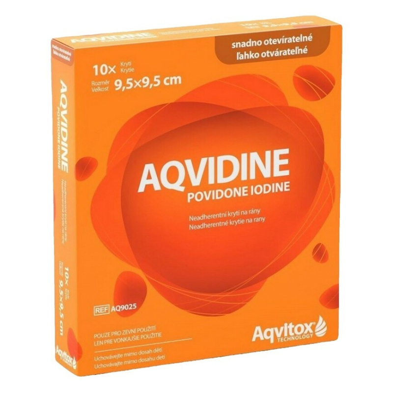 AQVIDINE Povidone Iodine 9.5 x 9.5 cm 10ks