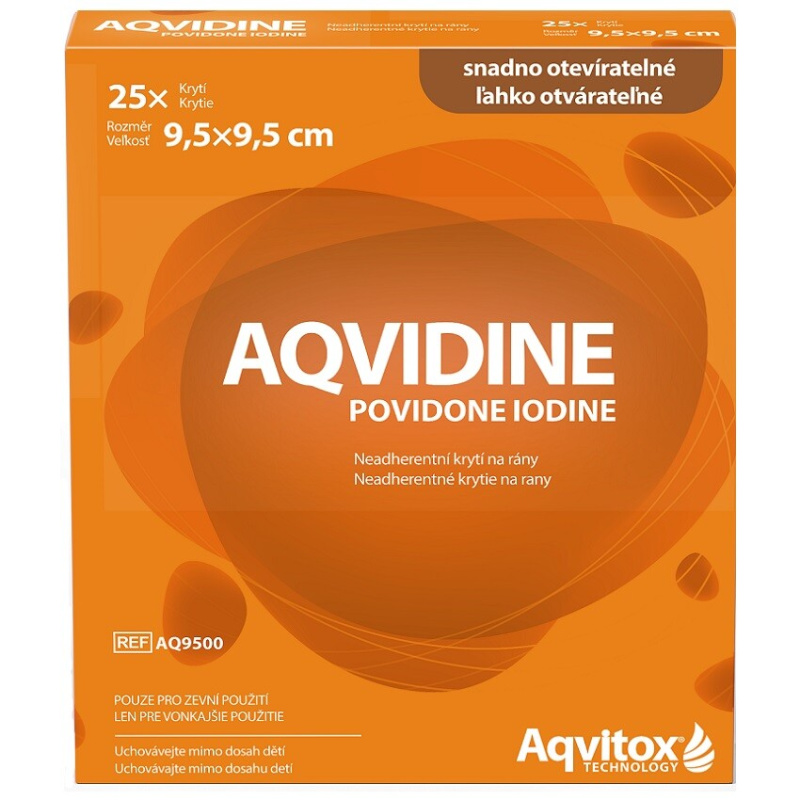 Aqvidine Povidone Iodine 9.5x9.5cm 25ks