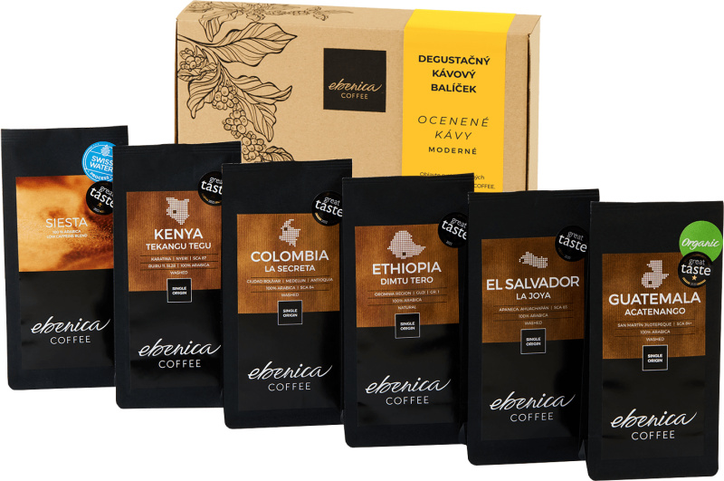 Degustačný balíček - Ocenené kávy: Moderné (6x70g)