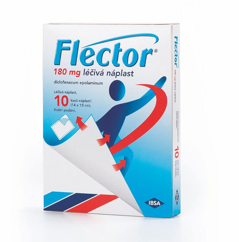 FLECTOR 180 mg Léčivá náplast 10 kusů