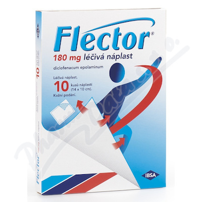 FLECTOR 180 mg Léčivá náplast 10 kusů