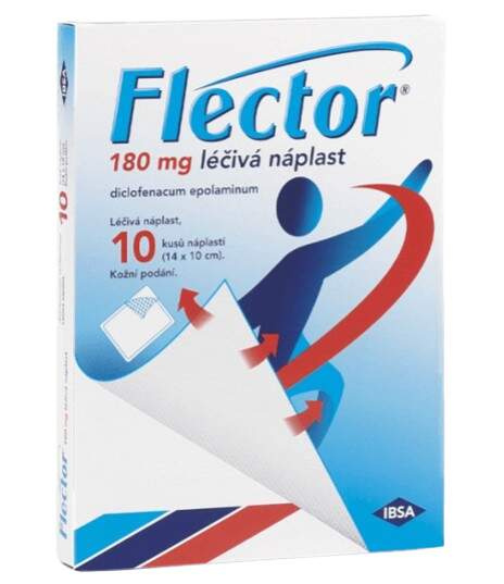 FLECTOR 180 mg Léčivá náplast 10 kusů