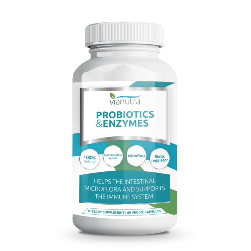 Vianutra Probiotics & Enzymes Vianutra, 60 kapslí