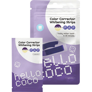 Hello Coco PAP Bělicí pásky na zuby s korektorem barev 7 aplikací 14 ks