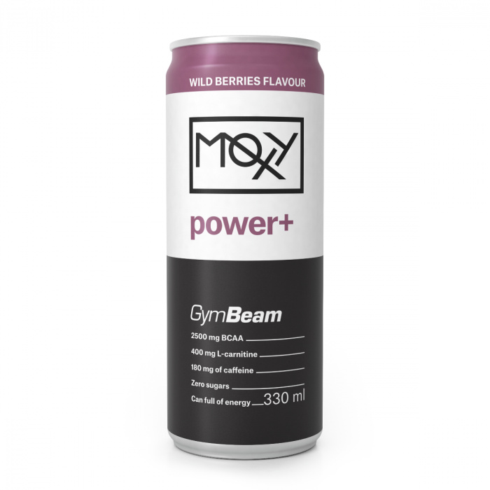 GymBeam Moxy Power+ energetický nápoj lesní ovoce