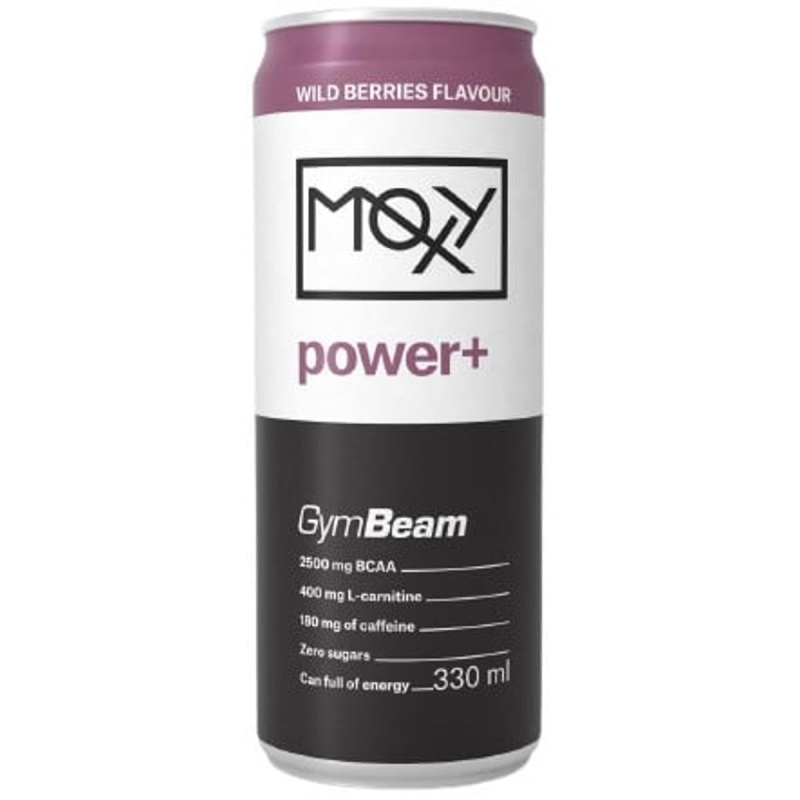 GymBeam Moxy Power+ energetický nápoj lesní ovoce