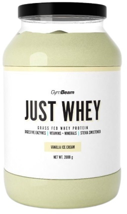 GymBeam Protein Just Whey 2000 g - vanilková zmzlina