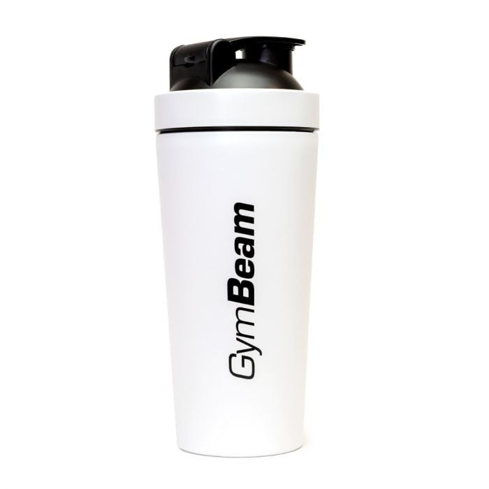 GymBeam Šejkr Steel sportovní šejkr barva White 739 ml