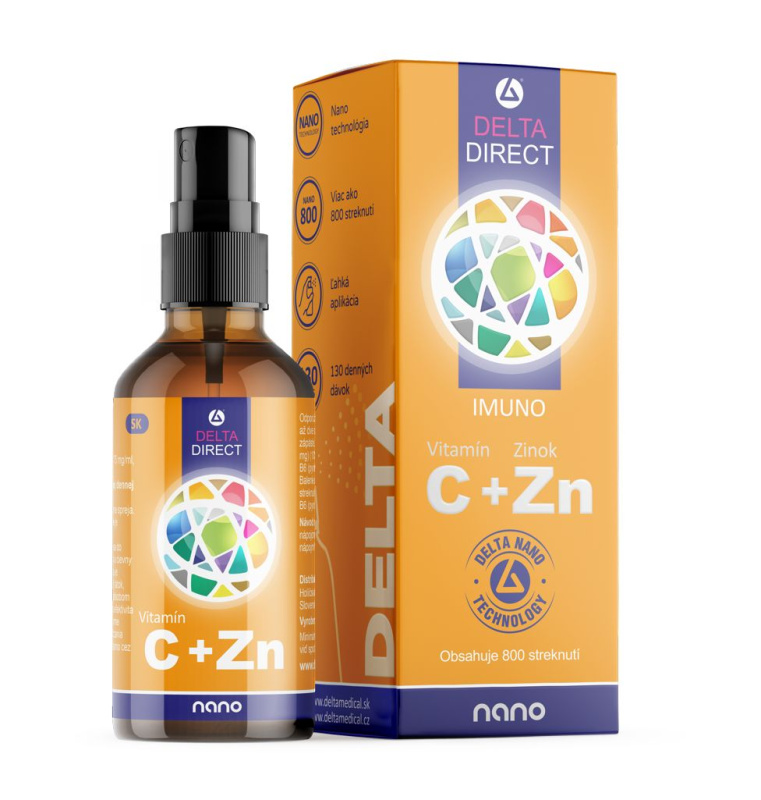 DELTA DIRECT Imuno vitamín C + zinek sprej na pokožku 100 ml