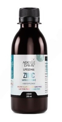 Adelle Davis Lipozomální zinek 15 mg s vitamínem C 200 ml