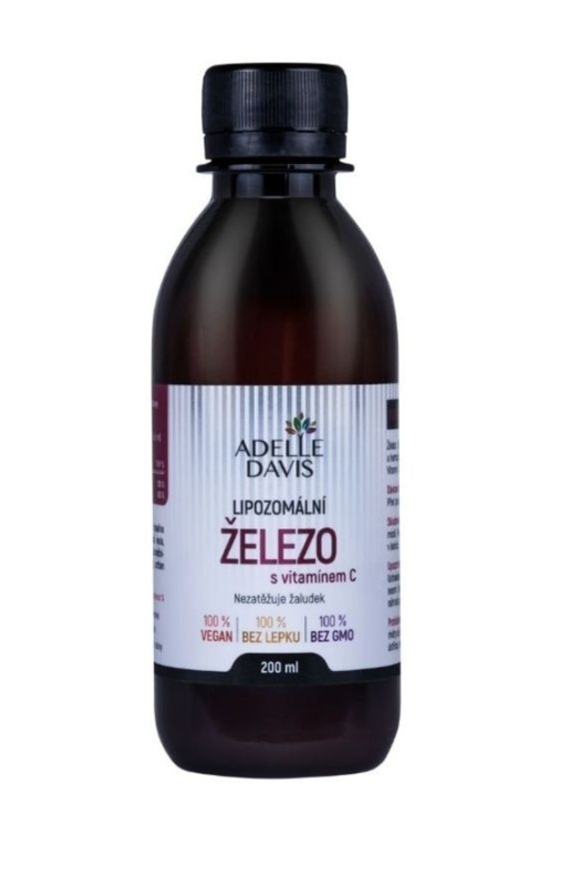 ADELLE DAVIS Lipozomální železo + vitamín C 200 ml