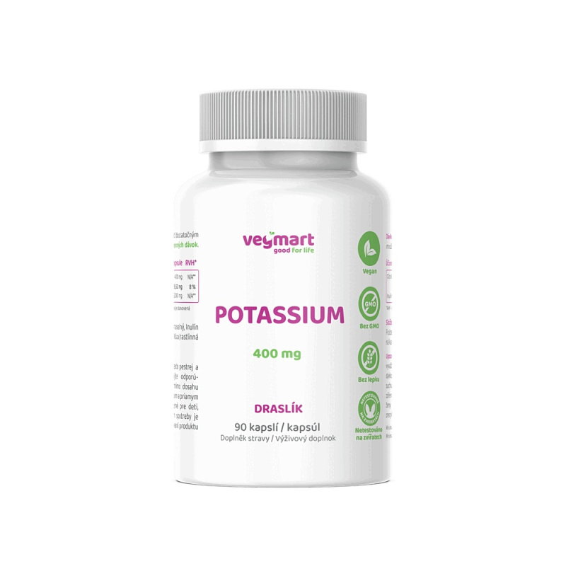 Vegmart POTASSIUM Draslík 400 mg 90 kapslí