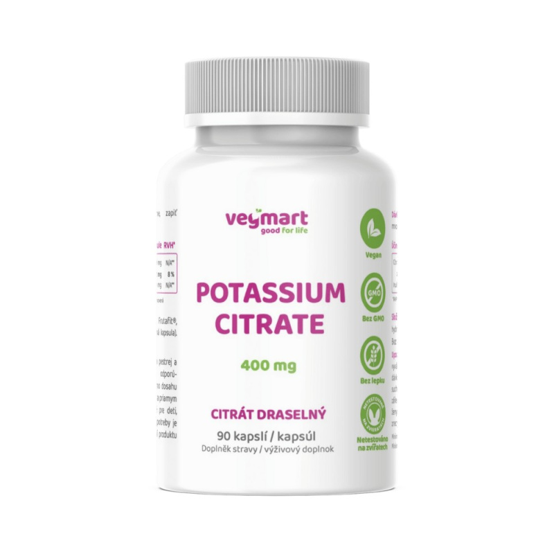Vegmart POTASSIUM Draslík 400 mg 90 kapslí