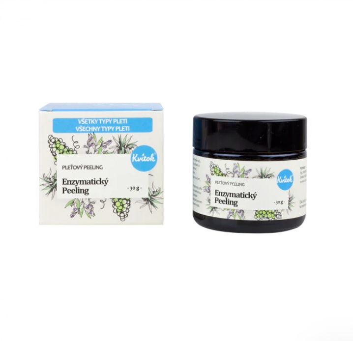 Kvitok Enzymatický peeling pro všechny typy pleti - vyhovuje i citlivé pokožce, 30 ml