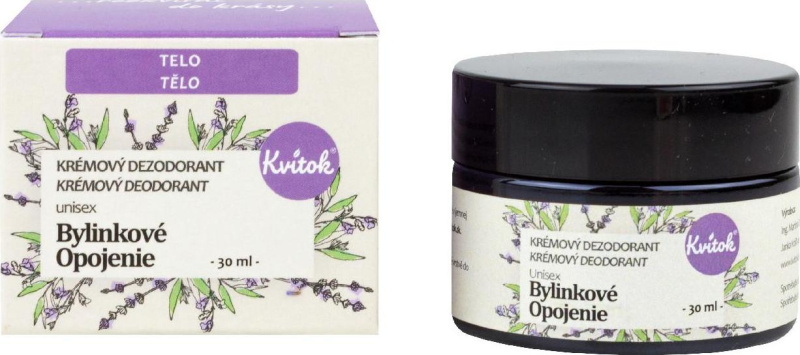Kvitok Jemný krémový deodorant Bylinkové opojení, 30 ml