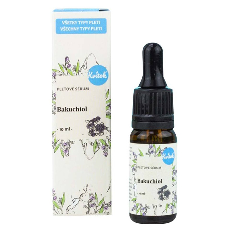 Kvitok Pleťové sérum - Bakuchiol - redukuje jemné vrásky, 10 ml
